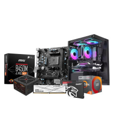 Budget PC Build AMD Ryzen 5 3400G Processor & MSI B450M-A PRO MAX II AM4 mATX Motherboard PC Combo